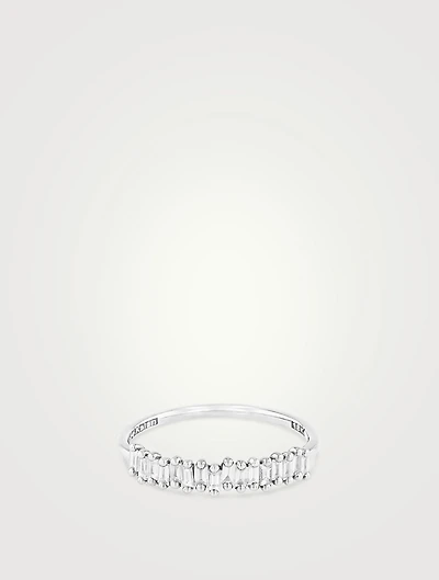 Fireworks 18K Gold Half Band Ring With Diamonds