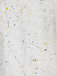 Slub Jersey Long-Sleeve T-Shirt Paint Splatter Print