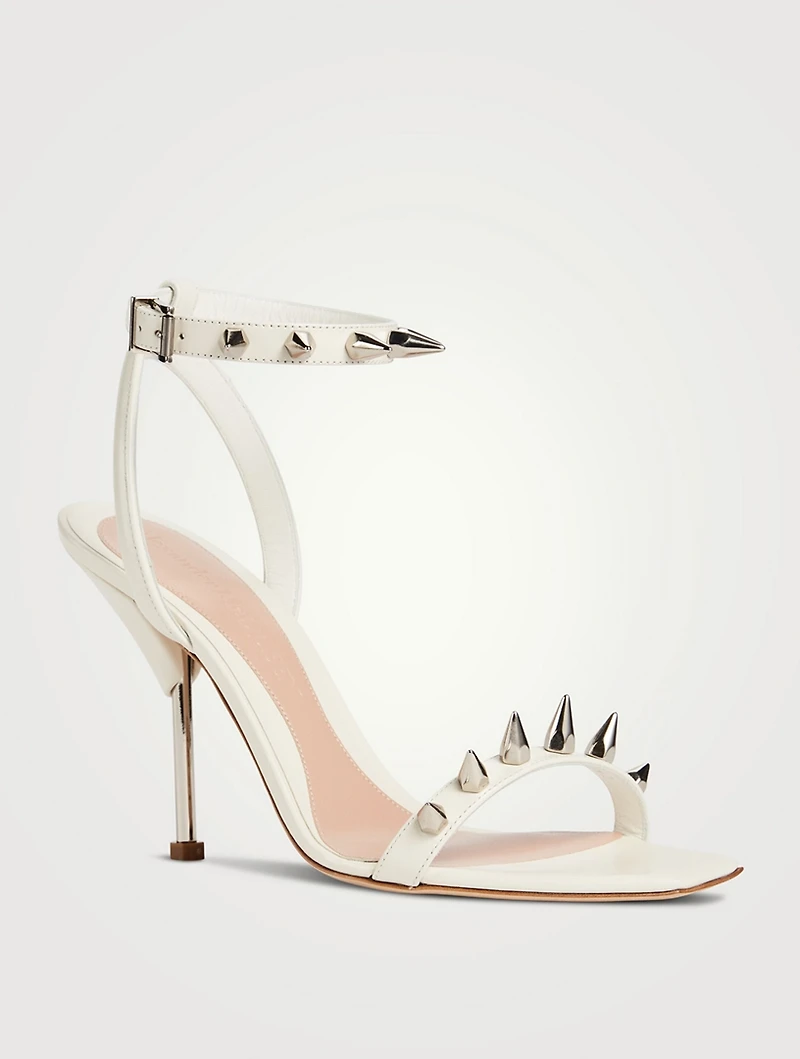 Stud Spike Leather Sandals