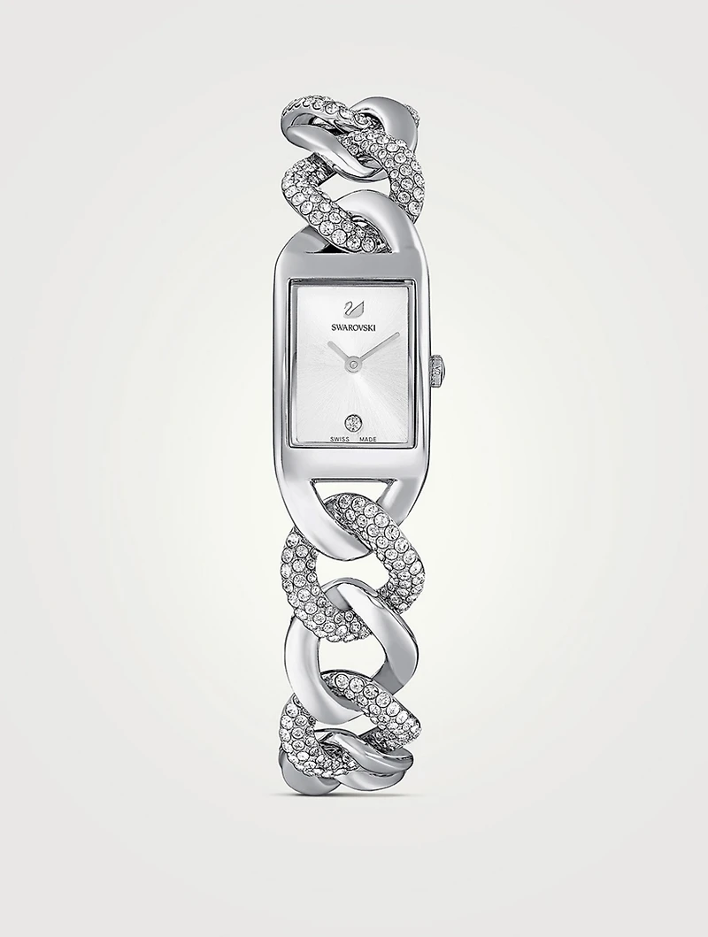 Cocktail Pavé Crystal Bracelet Watch