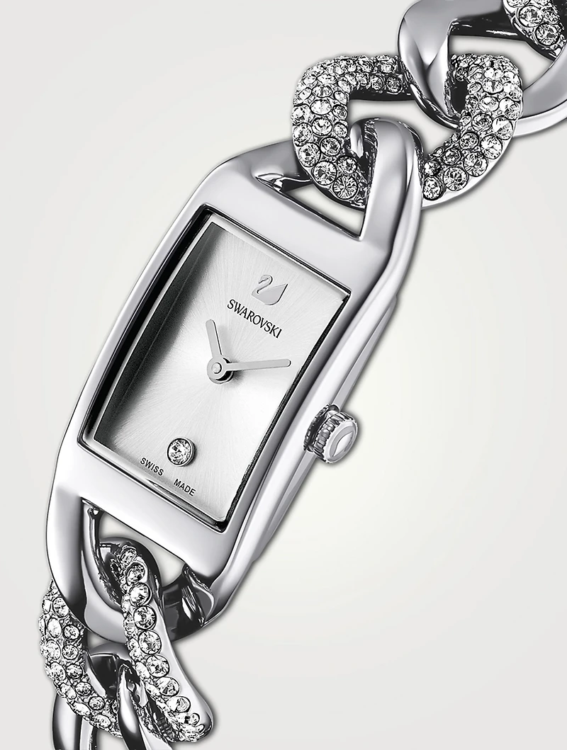 Cocktail Pavé Crystal Bracelet Watch