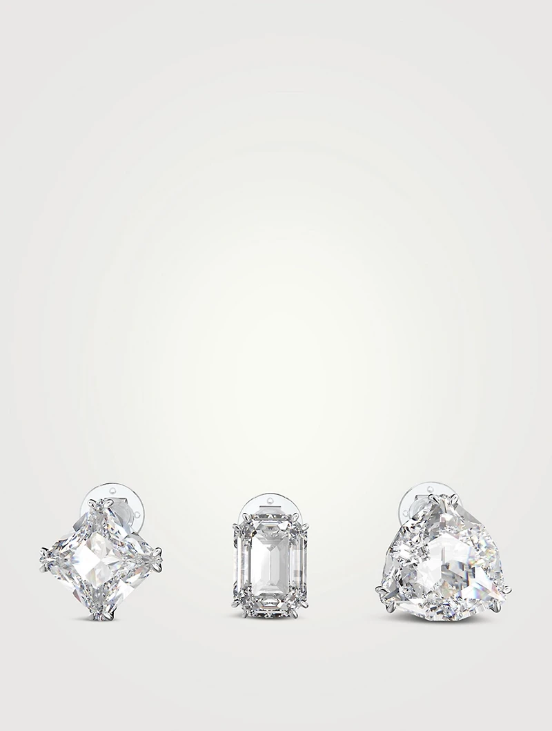 Millenia Set of Three Crystal Stud Earrings