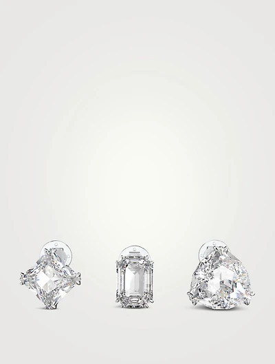 Millenia Set of Three Crystal Stud Earrings