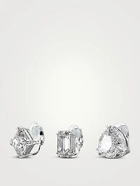 Millenia Set of Three Crystal Stud Earrings