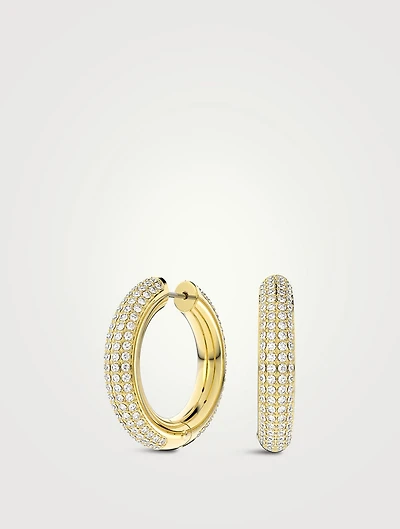 Medium Dextera Hoop Earrings With Crystals