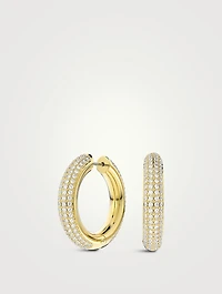 Medium Dextera Hoop Earrings With Crystals