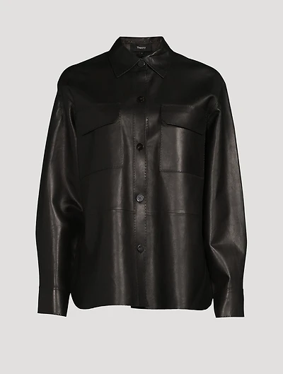 Oversized Leather Shirt