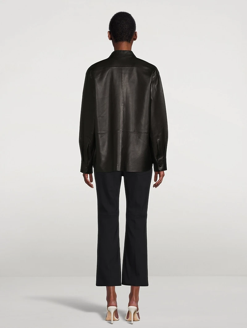 Oversized Leather Shirt