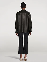 Oversized Leather Shirt