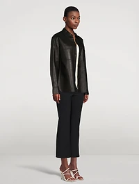 Oversized Leather Shirt