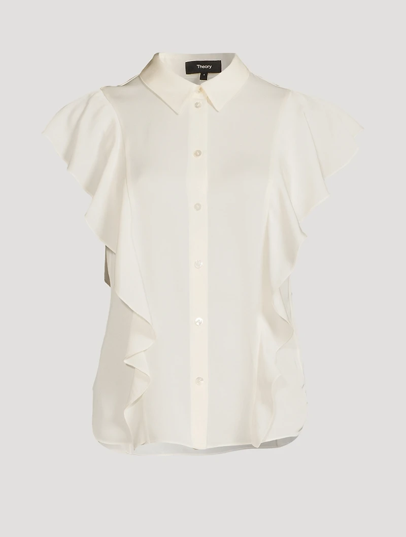 Ruffled Silk Georgette Blouse