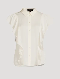 Ruffled Silk Georgette Blouse