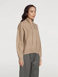 Lace-Up Cashmere Sweater