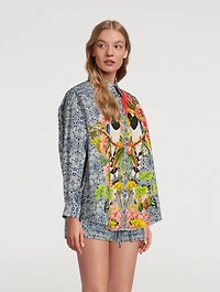Boyfriend Organic Cotton Shirt Bird Print