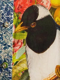 Boyfriend Organic Cotton Shirt Bird Print