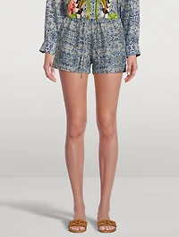 Cabana Organic Cotton Shorts Paisley Print