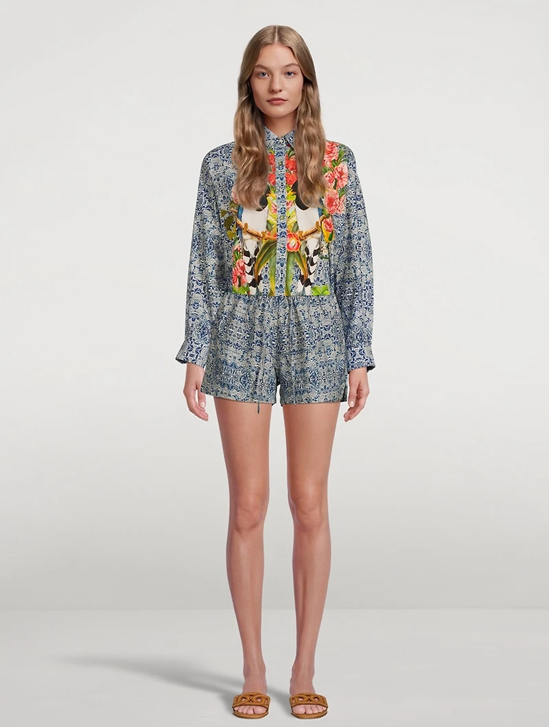 Cabana Organic Cotton Shorts Paisley Print