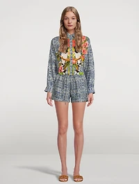 Cabana Organic Cotton Shorts Paisley Print