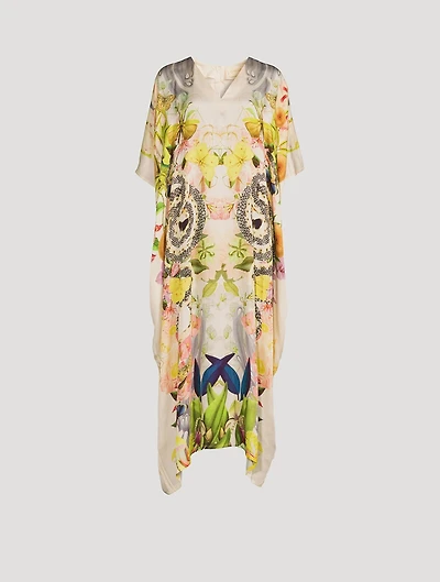 Xim Maxi Kaftan With Cheetah Print