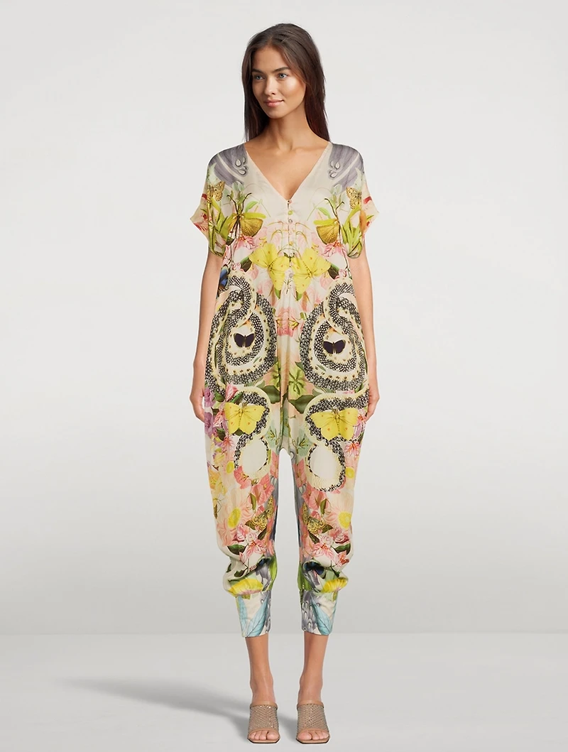Sera Jumpsuit Garden Snake Print