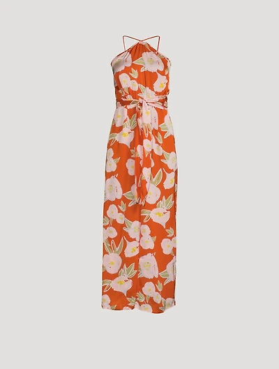 Luz Maxi Dress Peony Print