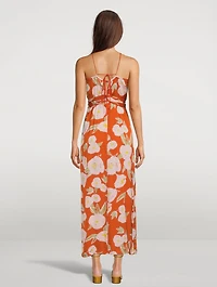 Luz Maxi Dress Peony Print