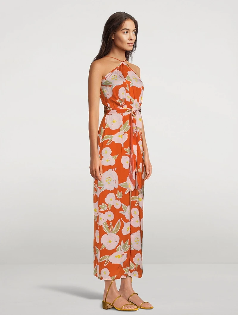 Luz Maxi Dress Peony Print