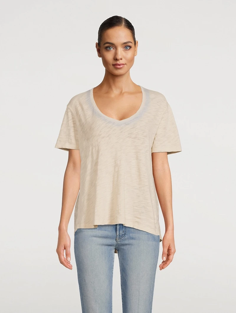 Slub Jersey V-Neck T-Shirt