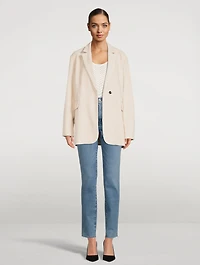 Good Classic Slim-Leg High-Waisted Jeans With Fray Hem