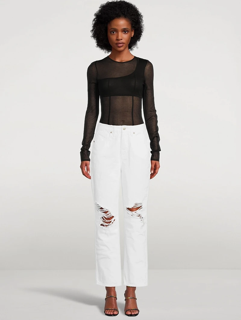 Good '90s Duster Straight-Leg Jeans