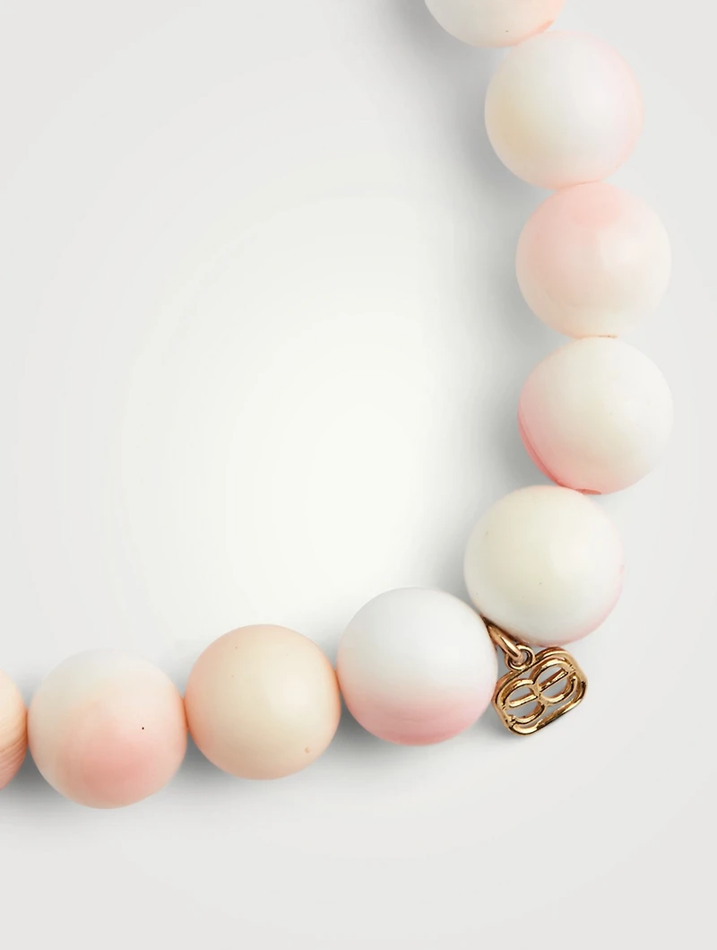 Beaded Bracelet With 14K Gold Diamond Rondelle