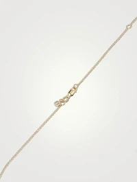 14K Gold Tableau Pendant Necklace With Diamonds