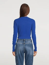 Cut-Out Crewneck Sweater