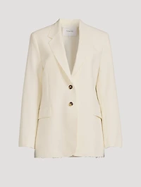 Oversized Raw-Edge Blazer