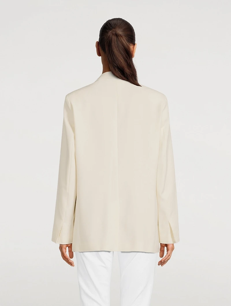 Oversized Raw-Edge Blazer