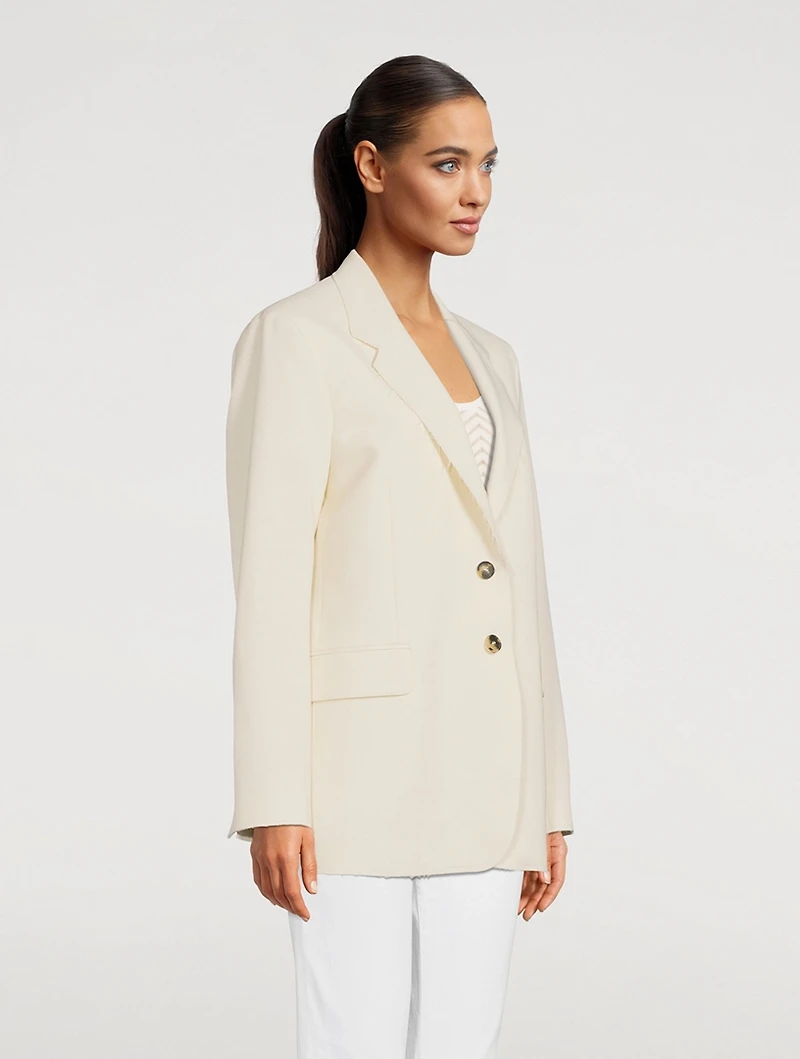 Oversized Raw-Edge Blazer