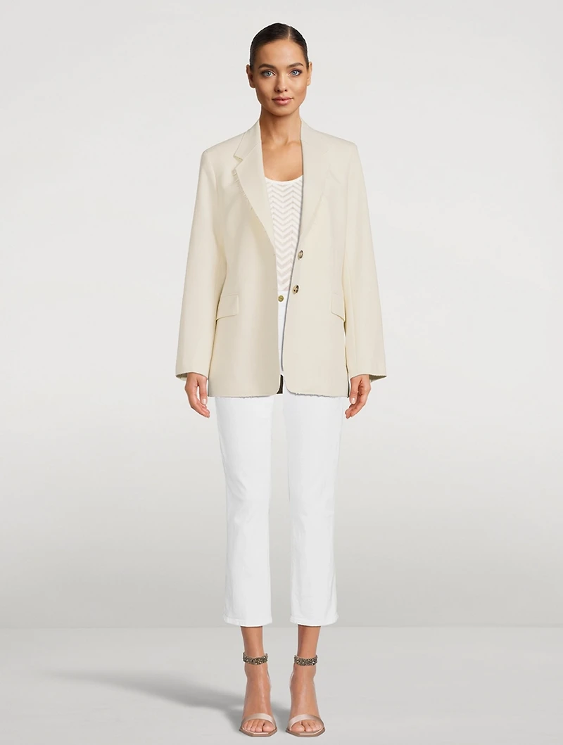 Oversized Raw-Edge Blazer