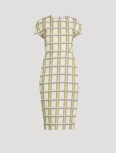 Sheath Dress Check Print