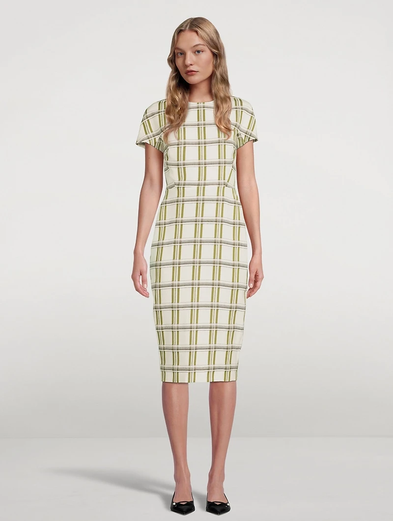 Sheath Dress Check Print
