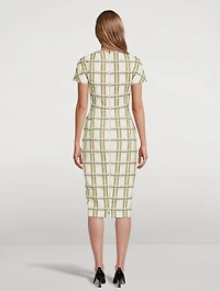 Sheath Dress Check Print