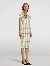 Sheath Dress Check Print