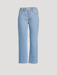 Tate Baby Flower Straight-Leg Jeans