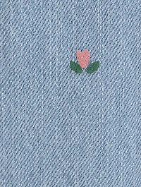 Tate Baby Flower Straight-Leg Jeans