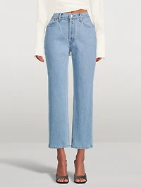 Tate Mid-Century Rainbow Straight-Leg Jeans
