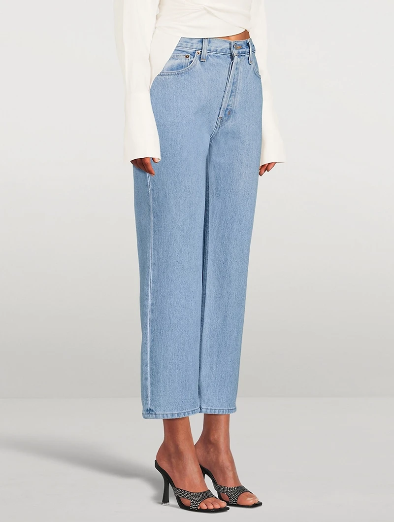 Tate Mid-Century Rainbow Straight-Leg Jeans