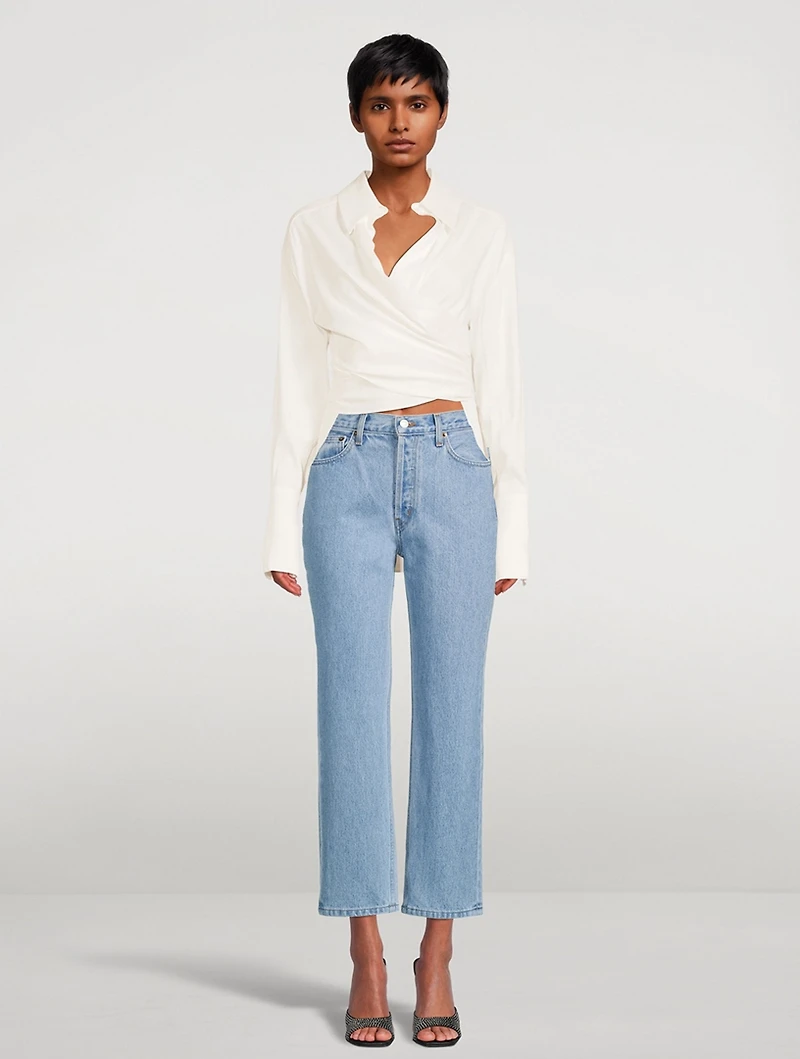 Tate Mid-Century Rainbow Straight-Leg Jeans