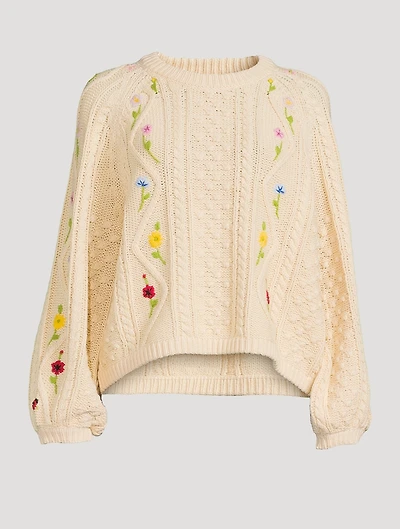 The Floral Cable Sweater