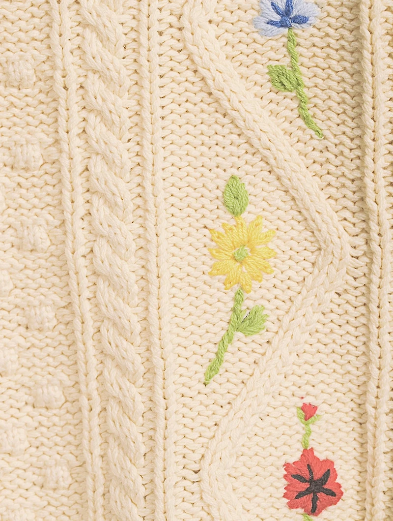The Floral Cable Sweater