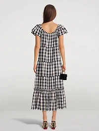 The Nightingale Midi Dress Plaid Print
