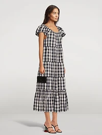 The Nightingale Midi Dress Plaid Print